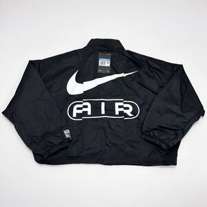 Nike Air Oversized Woven Bomber Jacket Womens Large Black NWT FN1908-010